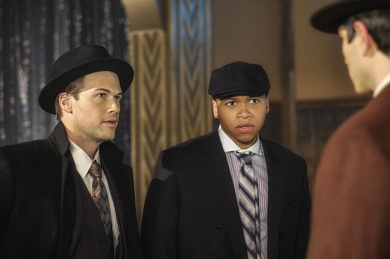 DC's Legends of Tomorrow --"The Chicago Way"-- LGN208b_0289.jpg -- Pictured (L-R): Nick Zano as Nate Heywood/Steel and Franz Drameh as Jefferson "Jax" Jackson -- Photo: Robert Falconer/The CW -- ÃƒÂ‚Ã‚Â© 2016 The CW Network, LLC. All Rights Reserved