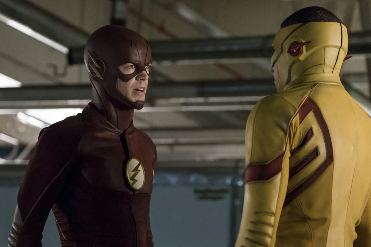 The Flash -- "Borrowing Problems from the Future" -- Image FLA310a_0154b.jpg -- Pictured (L-R): Grant Gustin as The Flash and Keiynan Lonsdale as Kid Flash -- Photo: Katie Yu/The CW -- ÃƒÂ‚Ã‚Â© 2016 The CW Network, LLC. All rights reserved.