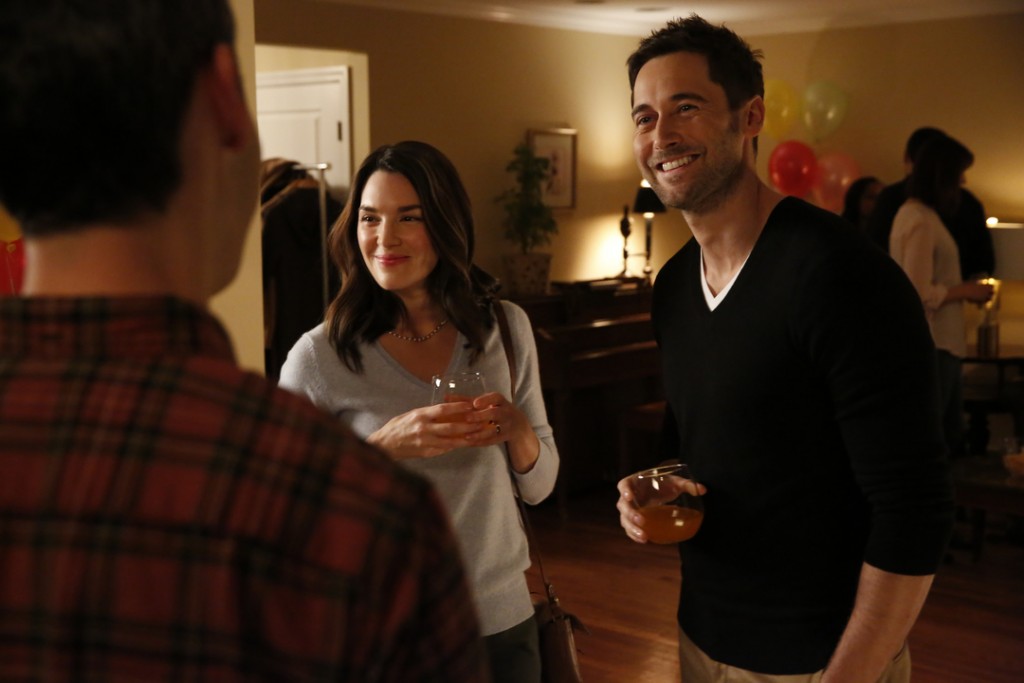 THE BLACKLIST: REDEMPTION -- "Independence, U.S.A." Episode 102 -- Pictured: (l-r) Kelli Barrett as Cynthia, Ryan Eggold as Tom Keen -- (Photo by: Will Hart/NBC)