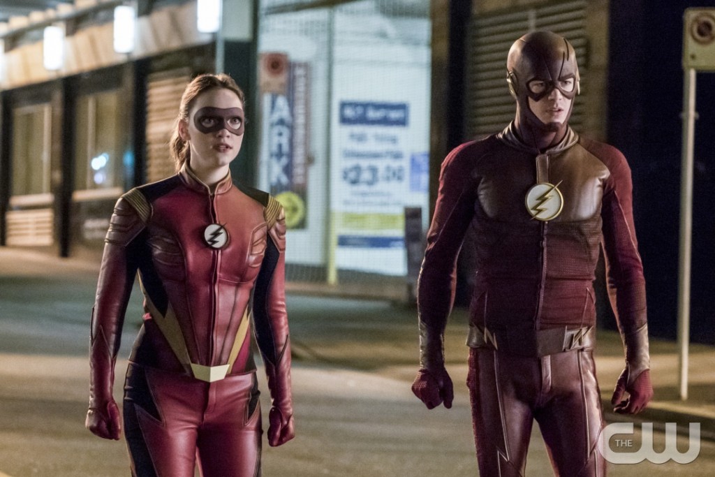 The Flash -- "Attack on Central City" -- FLA314a_0153b.jpg -- Pictured (L-R): Violett Beane as Jesse Quick and Grant Gustin as The Flash -- Photo: Katie Yu/The CW -- ÃƒÂ‚Ã‚Â© 2017 The CW Network, LLC. All rights reserved.