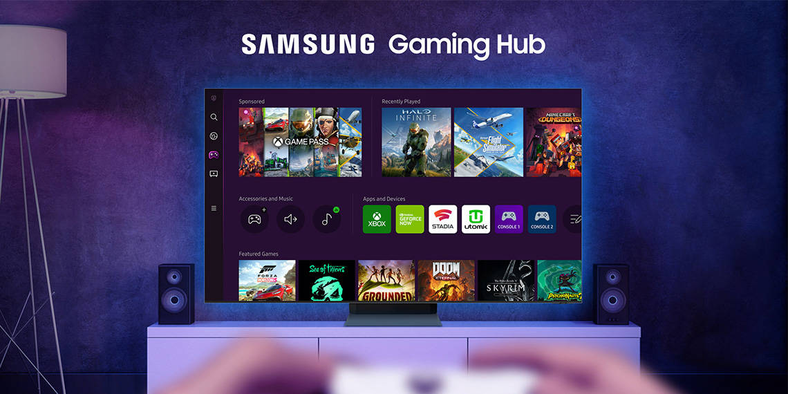 Samsung Gaming Hub UI.